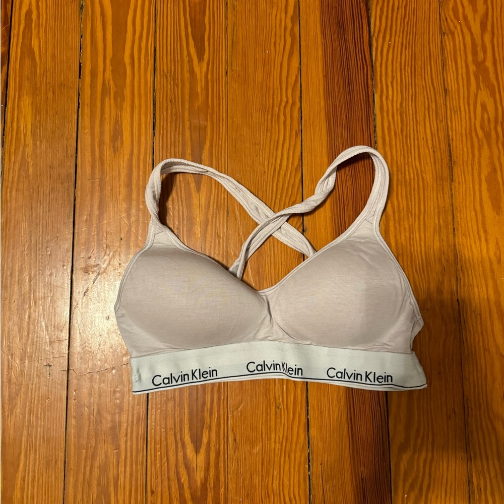 Calvin Klein Pink Padded Sports Bra